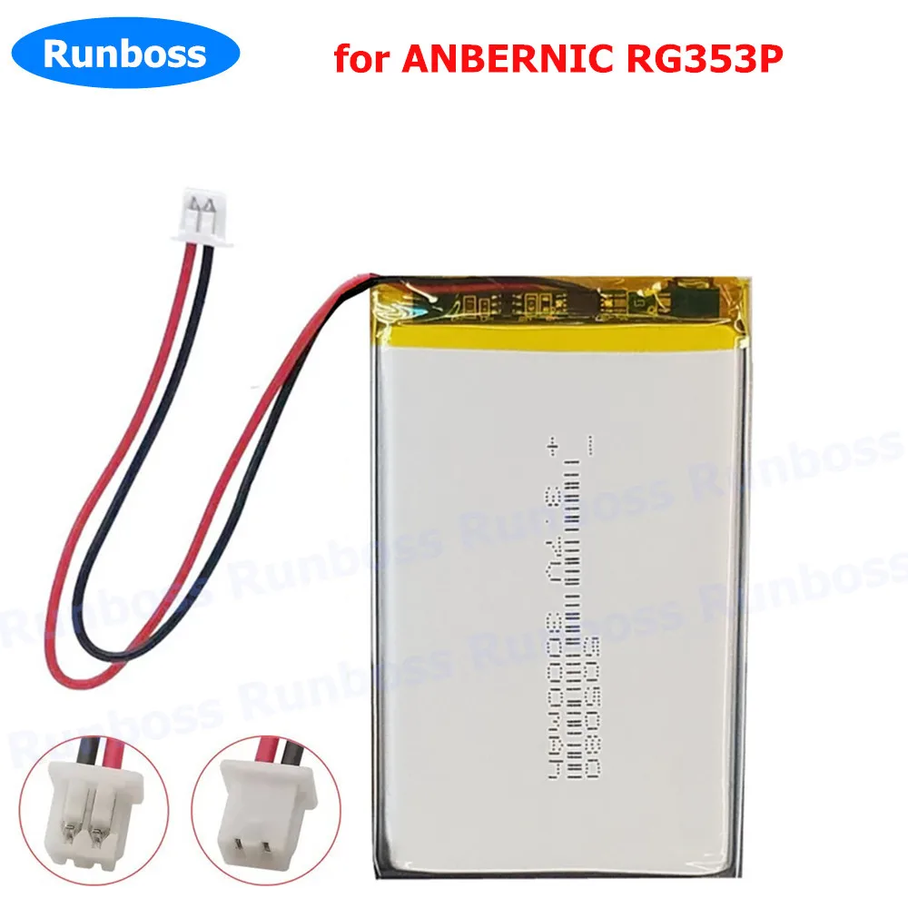 3000mah 3.7V 1.25mm 2Pin Plug Lithium Polymer Battery For ANBERNIC RG353P Game Console Open Source Console Handheld