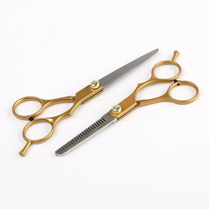 Golden Professional 6.0 Inch Stainless Steel Barber Hair Cutting Thinning Scissor Shears Hairdressing Set