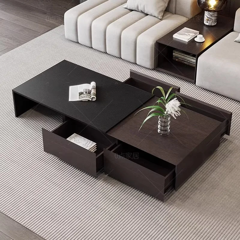 tgItalian Modern Minimalist Smoke Color Retractable Wood Light Luxury Rectangular Living Room Large Coffee Table%