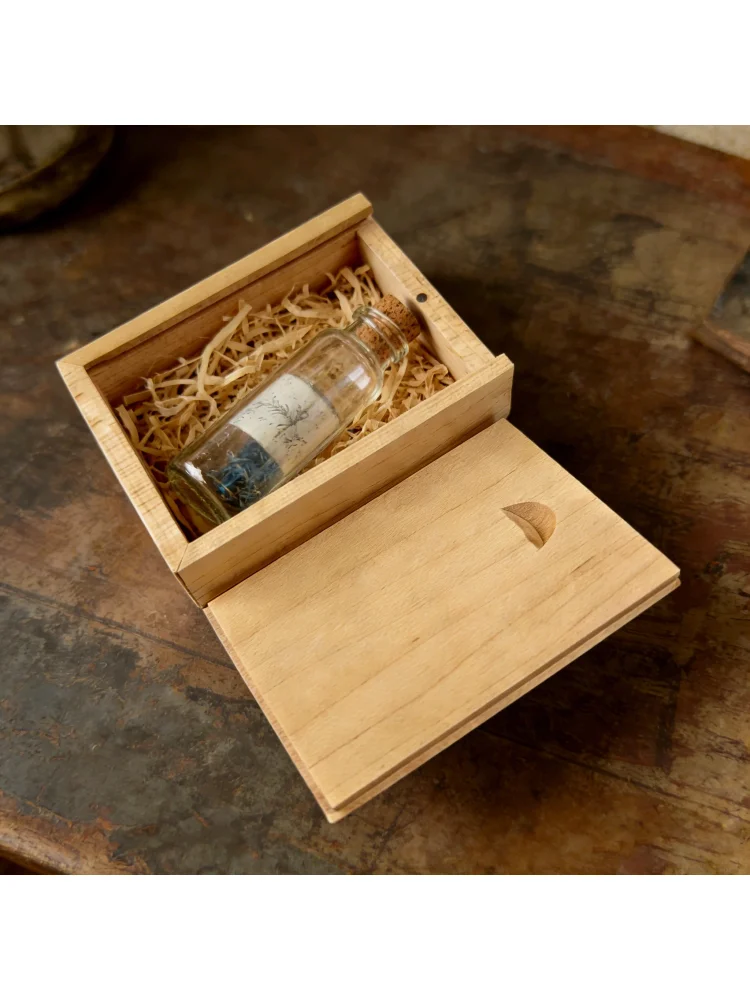 1PCS Wooden Unfinished Blank Storage Box With Slide Top for Necklace Ring Jewels or USB Wood Storage Boxes Case Home Decoration