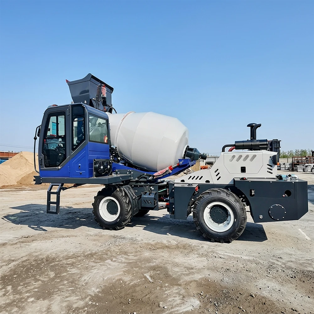 270° Drum Rotation + Bi-Directional Drive Mobile Self Loading Concrete Cement Mixer Machines For Narrow Areas