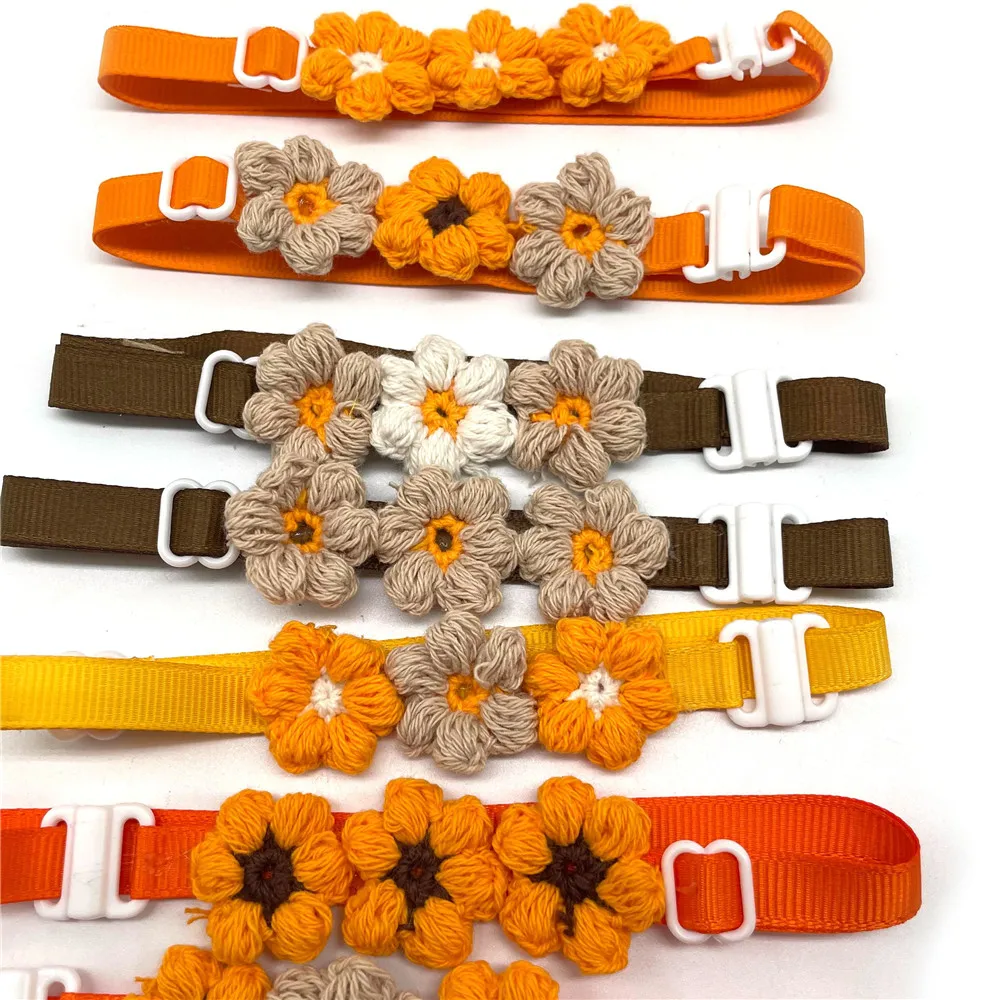 50/100pcs Fall Dog Ties Flowers Style Thanksgiving Pet Supplies Bow Tie Collar Small Dog Cat Puppy Bowtie Grooming Accessories 4