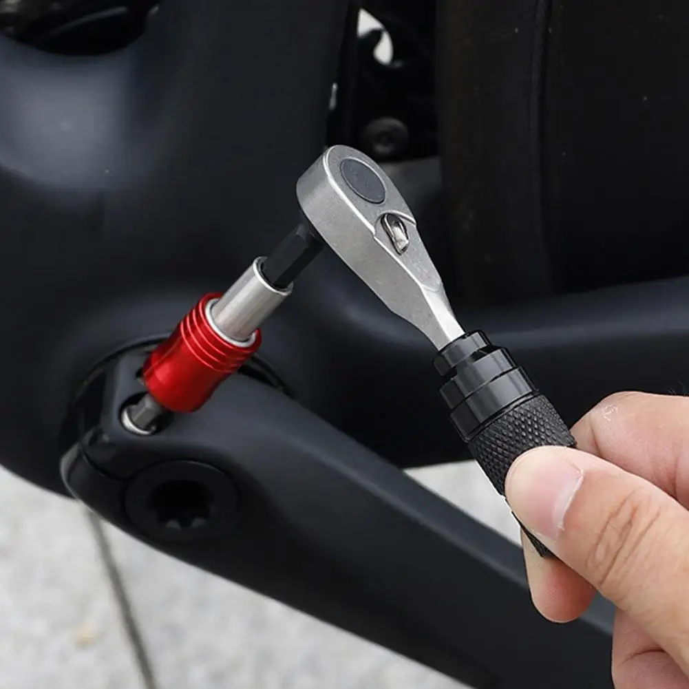 

Metal Ratcheting Wrench Bike Repair Tools Kit with Ratchet Wrench Bits Tire Lever Storage Case for Road Mountain for Cyclists