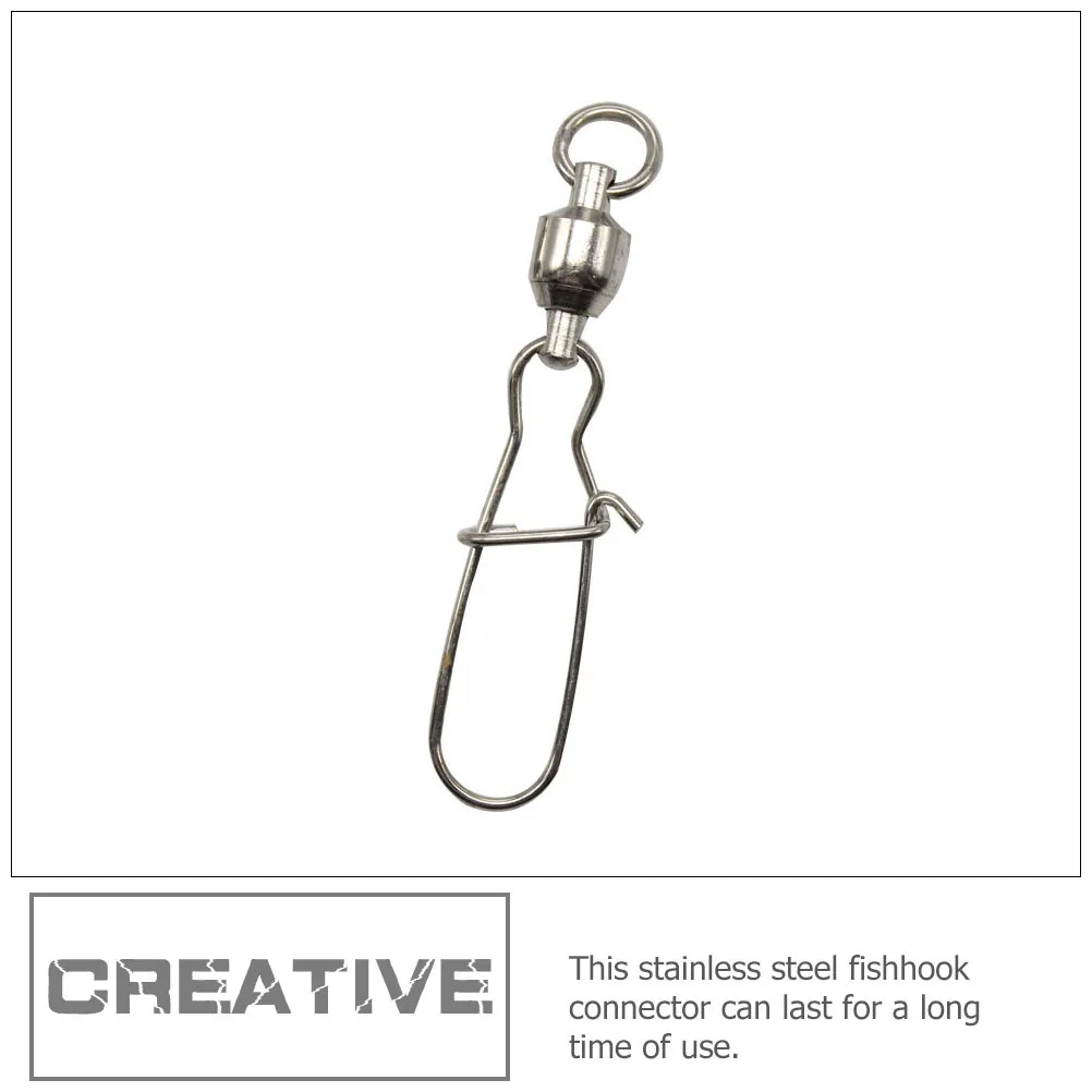 

20Pcs Fishing Accessories Stainless Steel Snap Swivel High Strength Corrosion Resistance Smooth Bearing Swivel for Saltwater