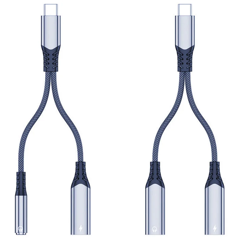 10PCS Type C To OTG Converter 3.5mm Audio And Charging Power Speaker Audio Adapter Multifunctional OTG Aux