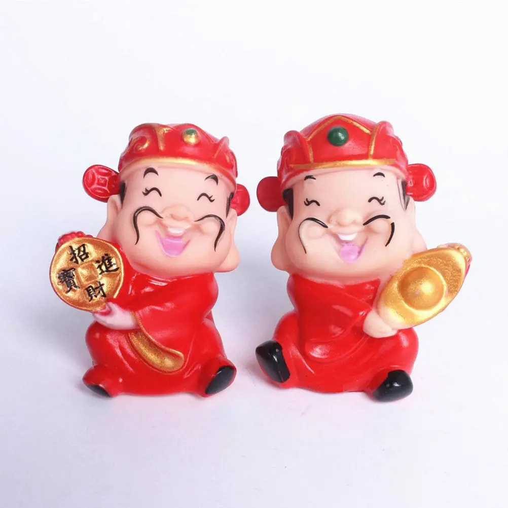 Decoración para Pastel del Dios de la Fortuna, 3 Piezas, Tema Asiático, Adorno para Postres, Cumpleaños, Bodas, Festivales, Cupcakes, Decoración para Mesa