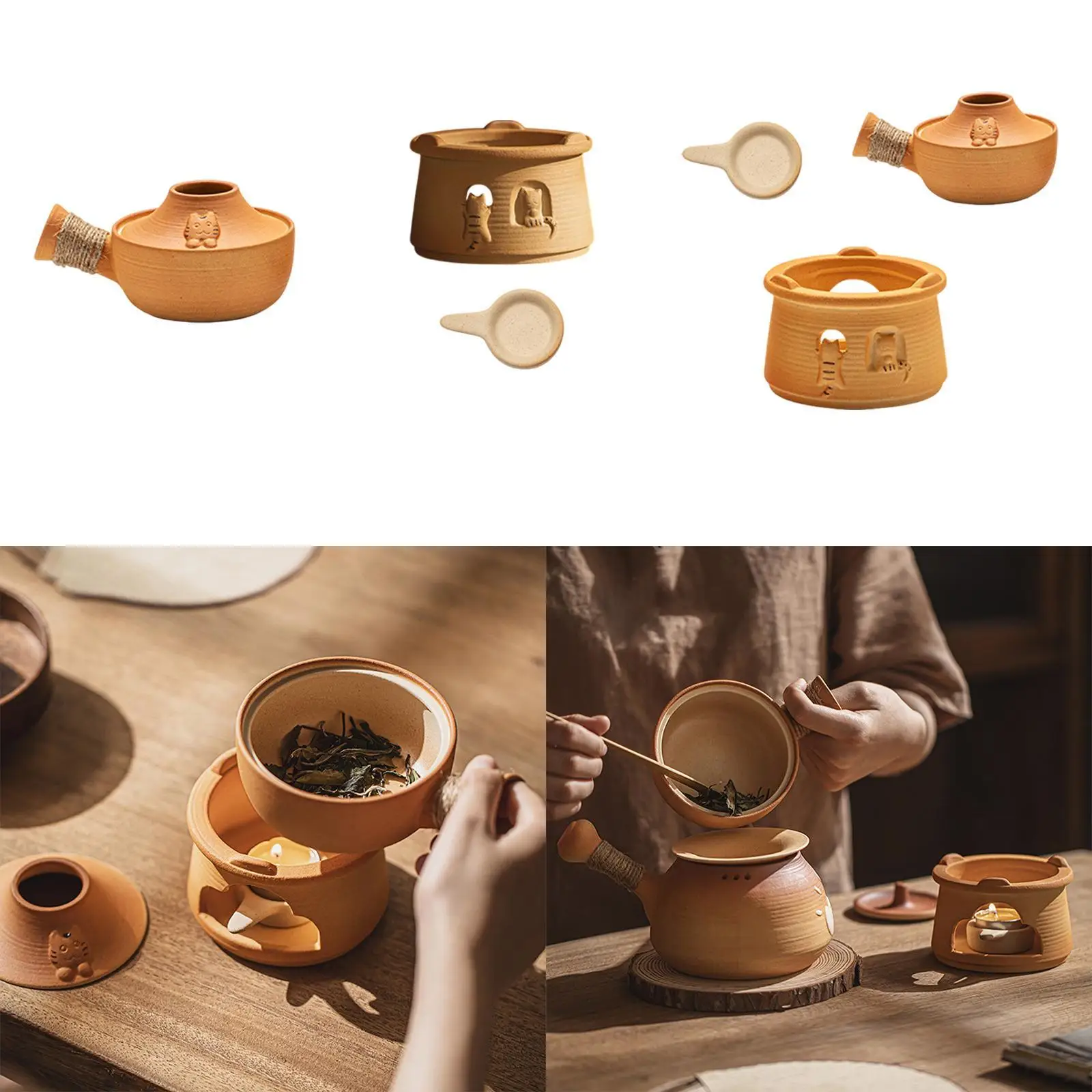 Teapot Warmer Easy to Clean Practical Professional Multipurpose Candle Heated Teapot for Water Living Room Kitchen Coffee Milk