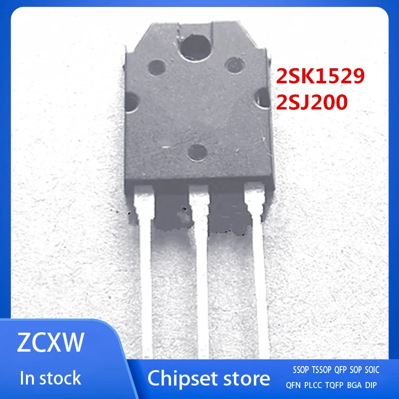 1pairs 2SK1529 K1529 + 2SJ200 J200 TO-3p 10A 180V Silicon N-ch + p-ch MOSFET