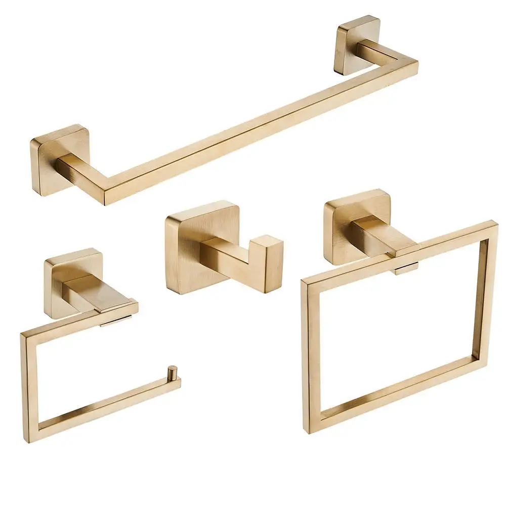 towel-rack-set-brushed-gold-stainless-steel-household-bathroom-bathroom-square-towel-bar-bathroom-hardware-hanging