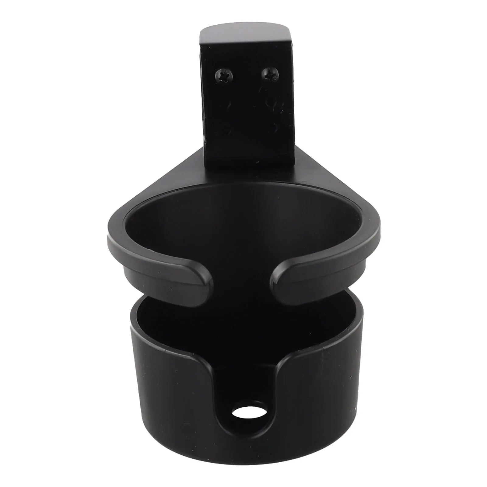 Office table side cup holder with rotatable and adjustable height features plus side hole rack for beverage organization