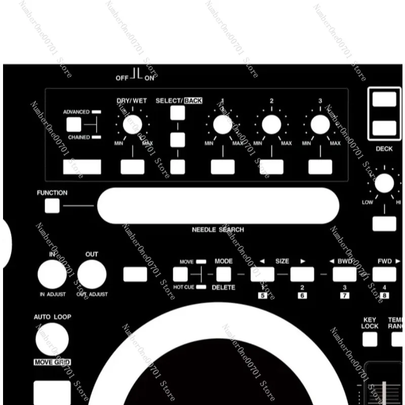 DDJ-T1 Skin DJ Controller Panel Mask Colorful Film,