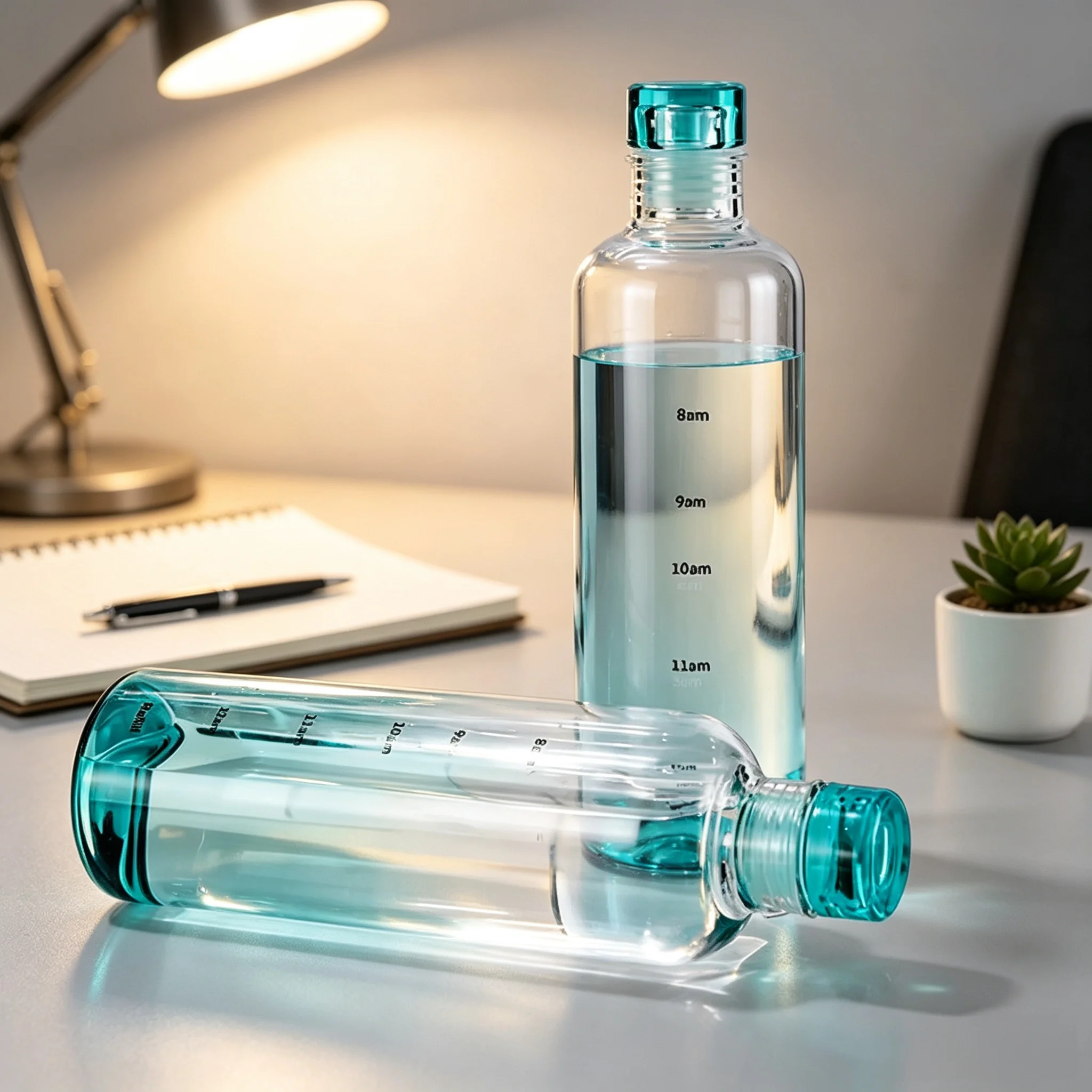 700ml Newest Water Cup Sport Water Bottle With Time Scale Couple Plastic Portable Water Container Anti-drop Outdoor Water Bottle image 2