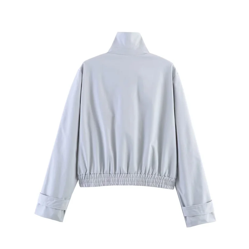 Guobioziy Women's Jacket 2026 Spring/Summer New Casual Fashionable Versatile Stand Collar Plaid Drawstring Loose Hooded Coat