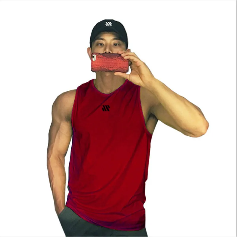 Mannen Bodybuilding Tank Tops Gym Workout Fitness Sleeveless Shirt Lauf Kleding Stringer Singlet Zomer Toevallige Weste – Detail 20