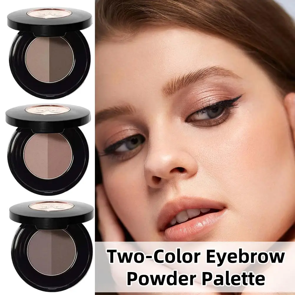 6 色多機能眉パウダーデュオ高彩度簡単に適用できる自然な演色二色眉パウダーシャドウ