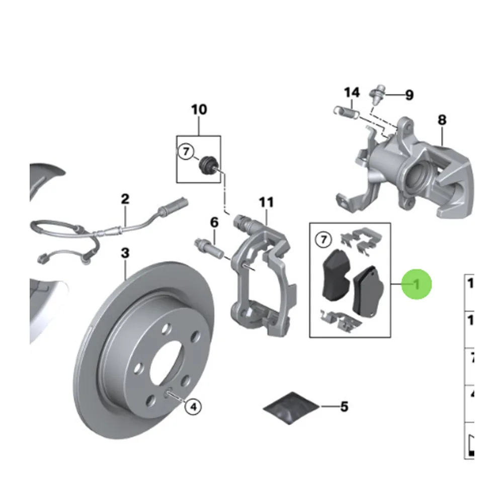 34218867491 rear brake pads for BMW Mini f55