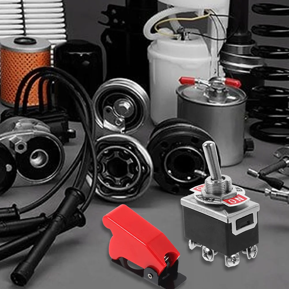 

2Pcs Stylish Toggle Switch with Cover for Auto Car Marine Easy Installation Reliable Automotive Toggle Switch Rocker Switches