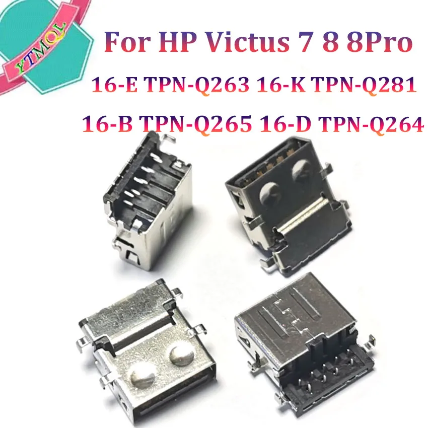 1Pcs USB 3.0 Jack Connector Fit For HP Victus 7 8 8Pro16-E 16-B TPN-Q265 16-D TPN-Q264 TPN-Q263 16-K TPN-Q281