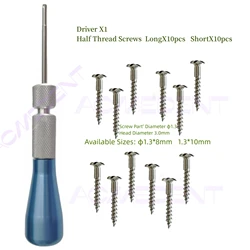 1 set Dental GBR  Tenting Screw Implant Screw / GBR Tenting Screwdriver Guided Bone Regeneration Membrane Fixation