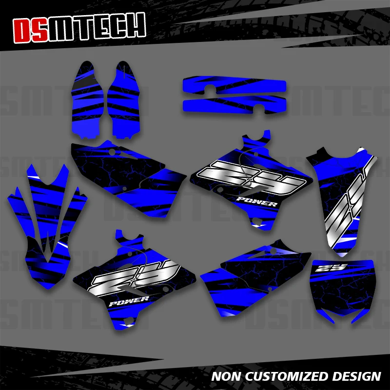 

DSMTECH For YAMAHA 2015-2021 YZ125 YZ250 2016-2021 YZ250X Full Graphics Decal Stickers Kits Number Name Custom
