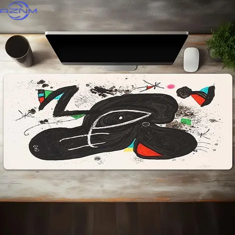 Joan Miró - Abstract Style Mouse Pad, Rubber Material, Multiple Sizes Available, Ideal for Programmers & Gamers in Winter/Spring