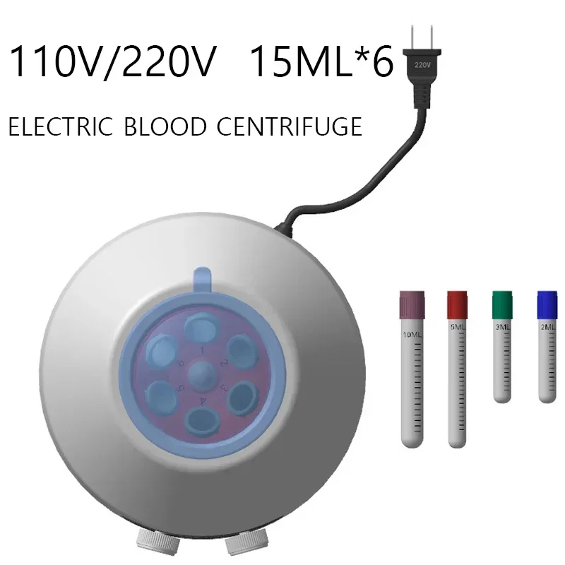 800MINI Electric Blood Centrifuge Prp Plasma Low-speed Centrifuge Machine Laboratory (220V/110V 15ML 4000rpm)