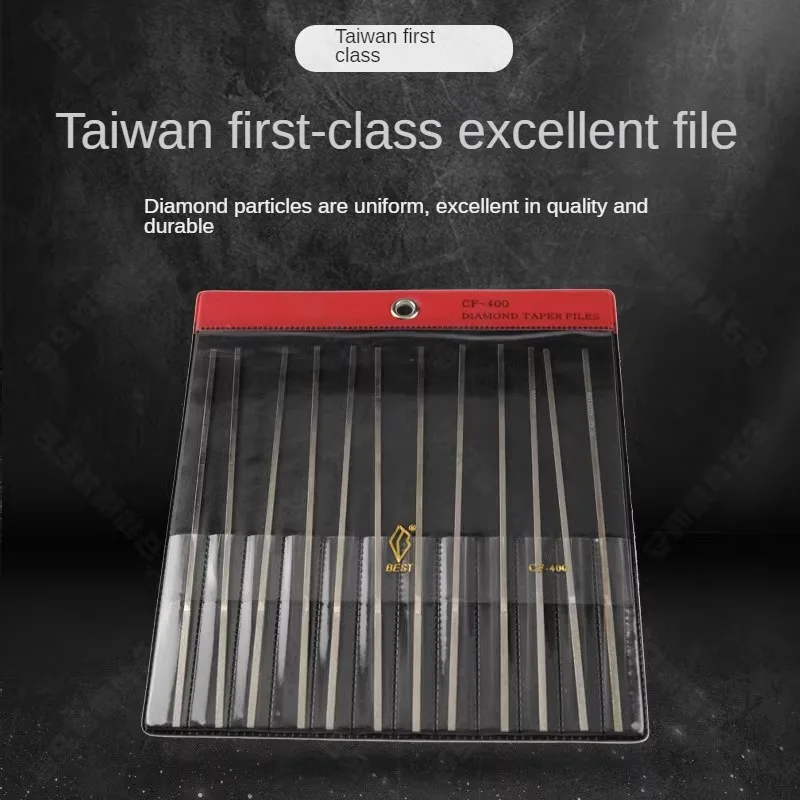 

Taiwan CF400 diamond hand alloy flat flat file jade level inclined thin diamond file suit