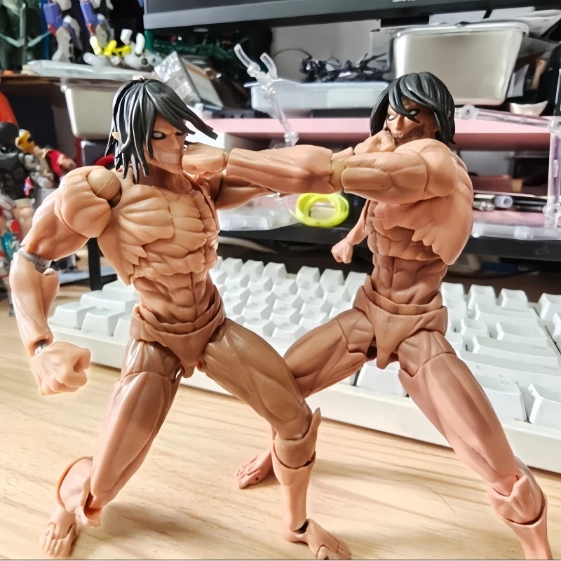 

Фигурка Attack on Titan Revoltech: Бронированный Титан, ПВХ-фигурки Amazing Yamaguchi Yoroi no Kyojin, модель Райнера Брауна, игрушки