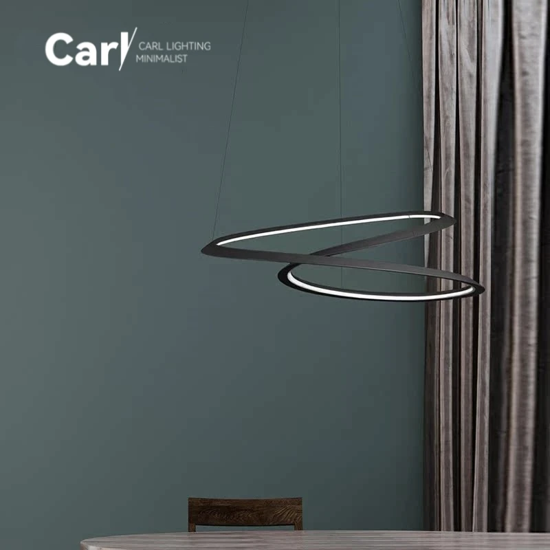 الشمال الإيطالية بسيطة غرفة المعيشة خط الثريا الحديثة الحد الأدنى مصمم مطعم بار غرفة نوم مصباح فني