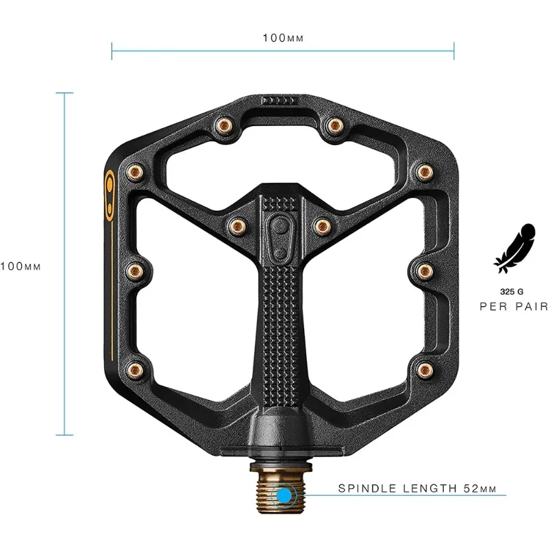 Bicycle Pedal - Platform Bicycle Titanium Pedal, Minimum Profile, Adjustable Grip