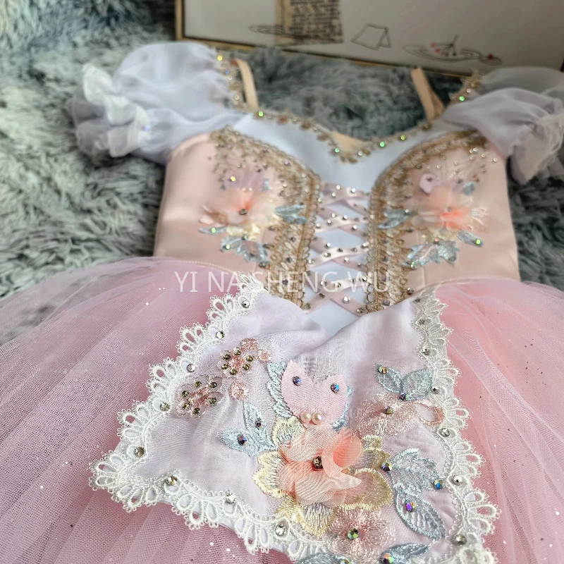 Gisele's Uncaged Daughter Gabilia Tutu Performance Long Skirt Children Adult Competition Custom Clothing