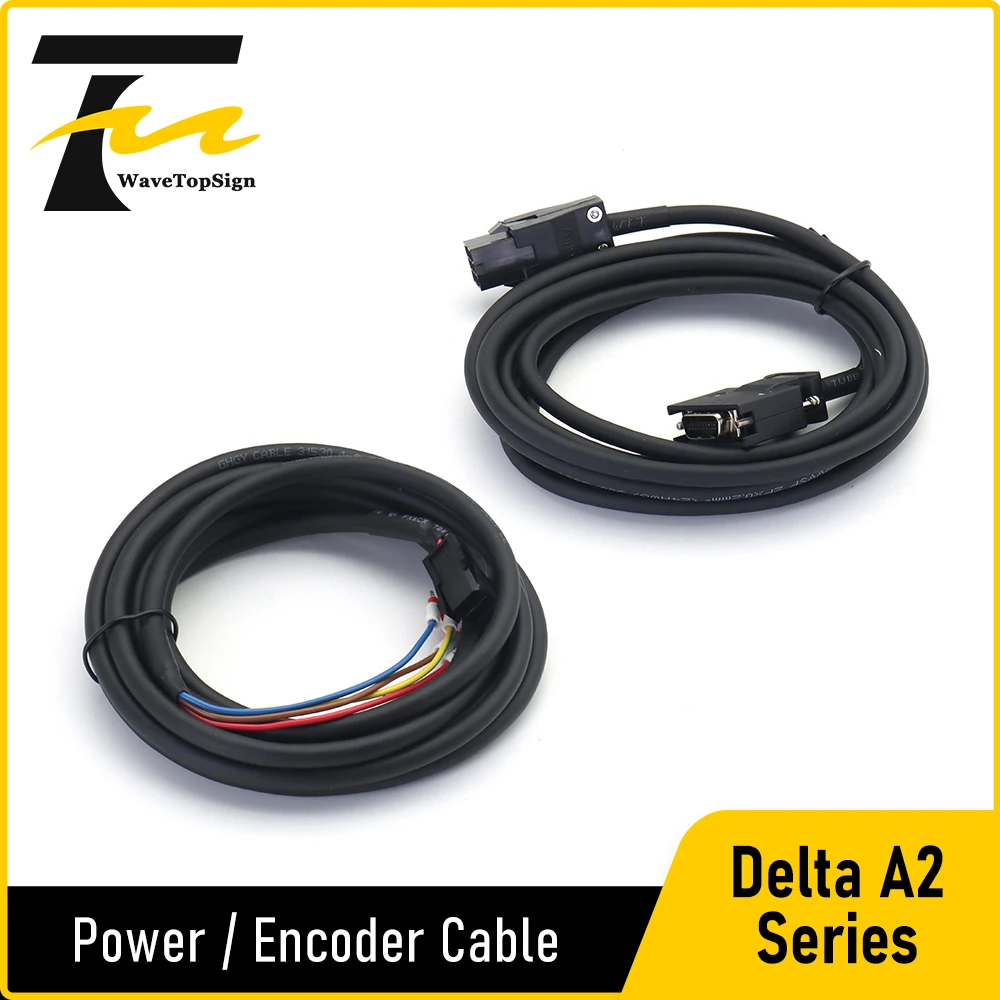 Delta Low Power Servo Motor Encoder Cable ASD-A2EN0003 ASD-A2EN0005 Power Cable ASD-A2PW0003 ASD-A2PW0005 for Delta A2 Series