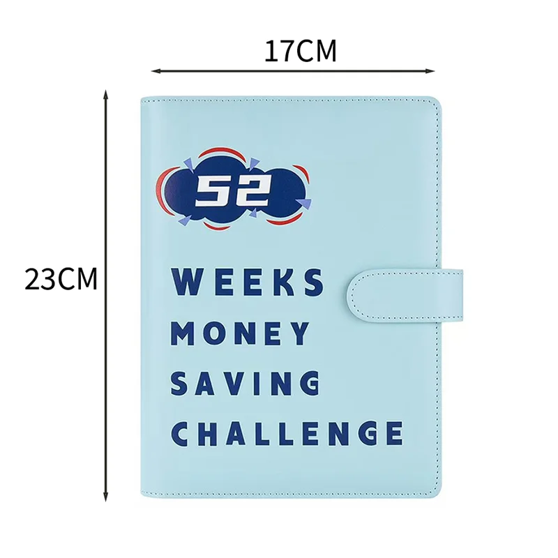 AED5-52 Week Money Challenge Binder With Envelopes Storage Budgeting Binder Cash Saving Challenge Box Kit