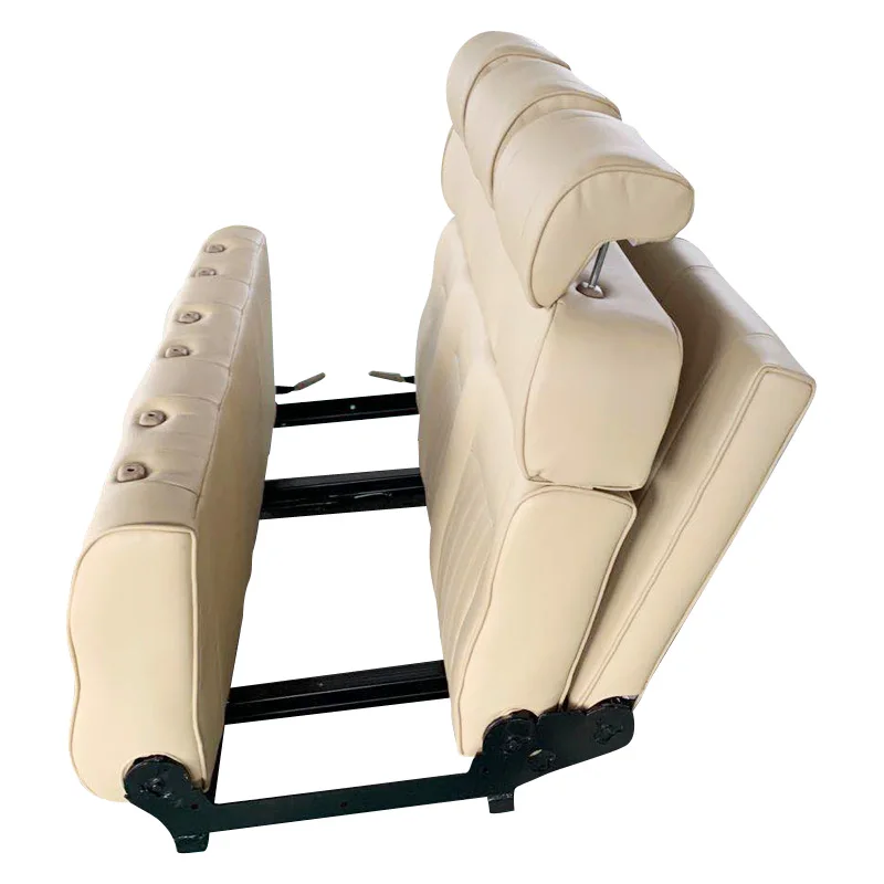 

Caravan Folding Campervan Three People Seat with the Three Layers Rv Folding Cloth Universal Metal and Foam Unfold Like Bed