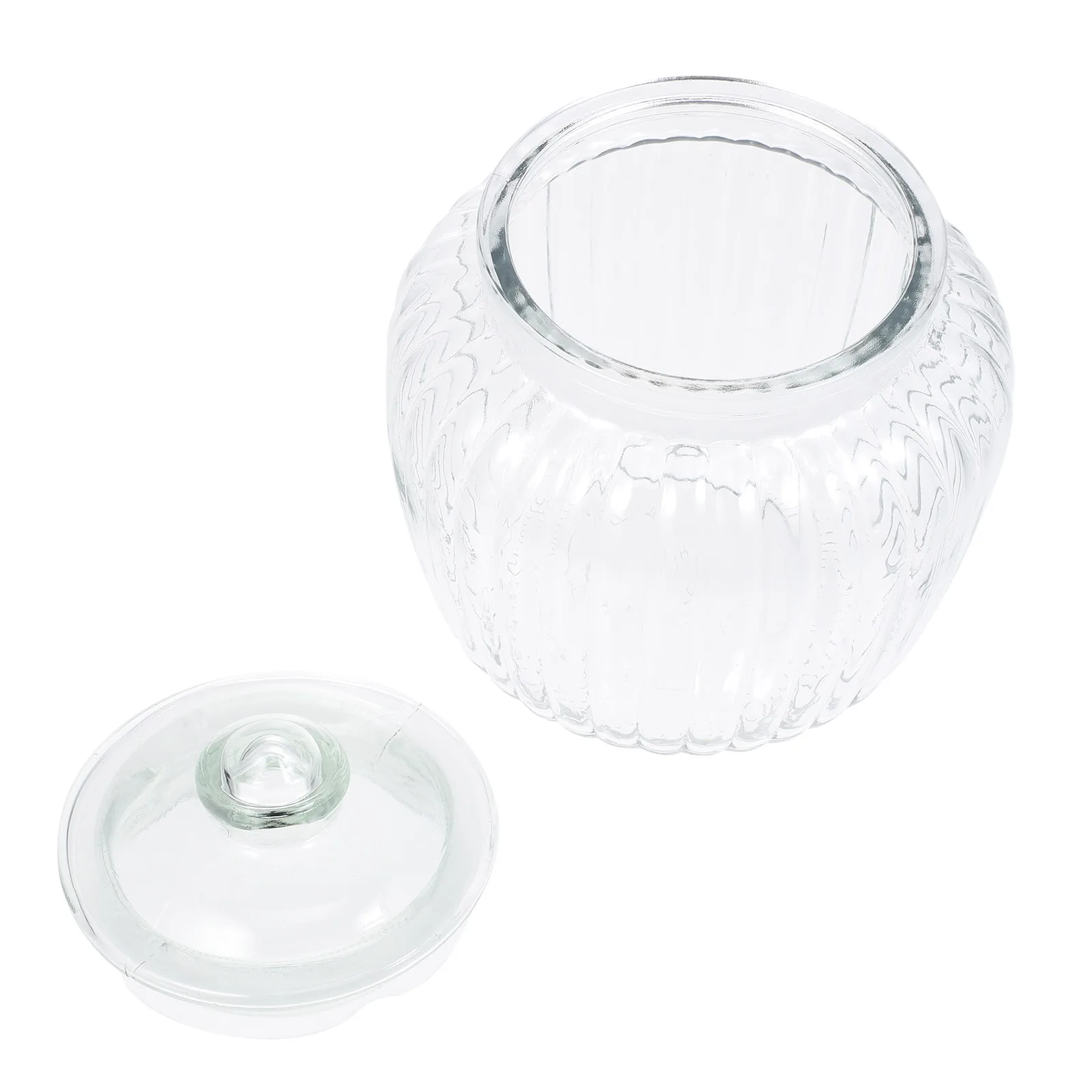 

Pickle Glass Can Premium Material Sturdy Cereals Storage Can Easy Clean Portable Delicate Storage Bottle