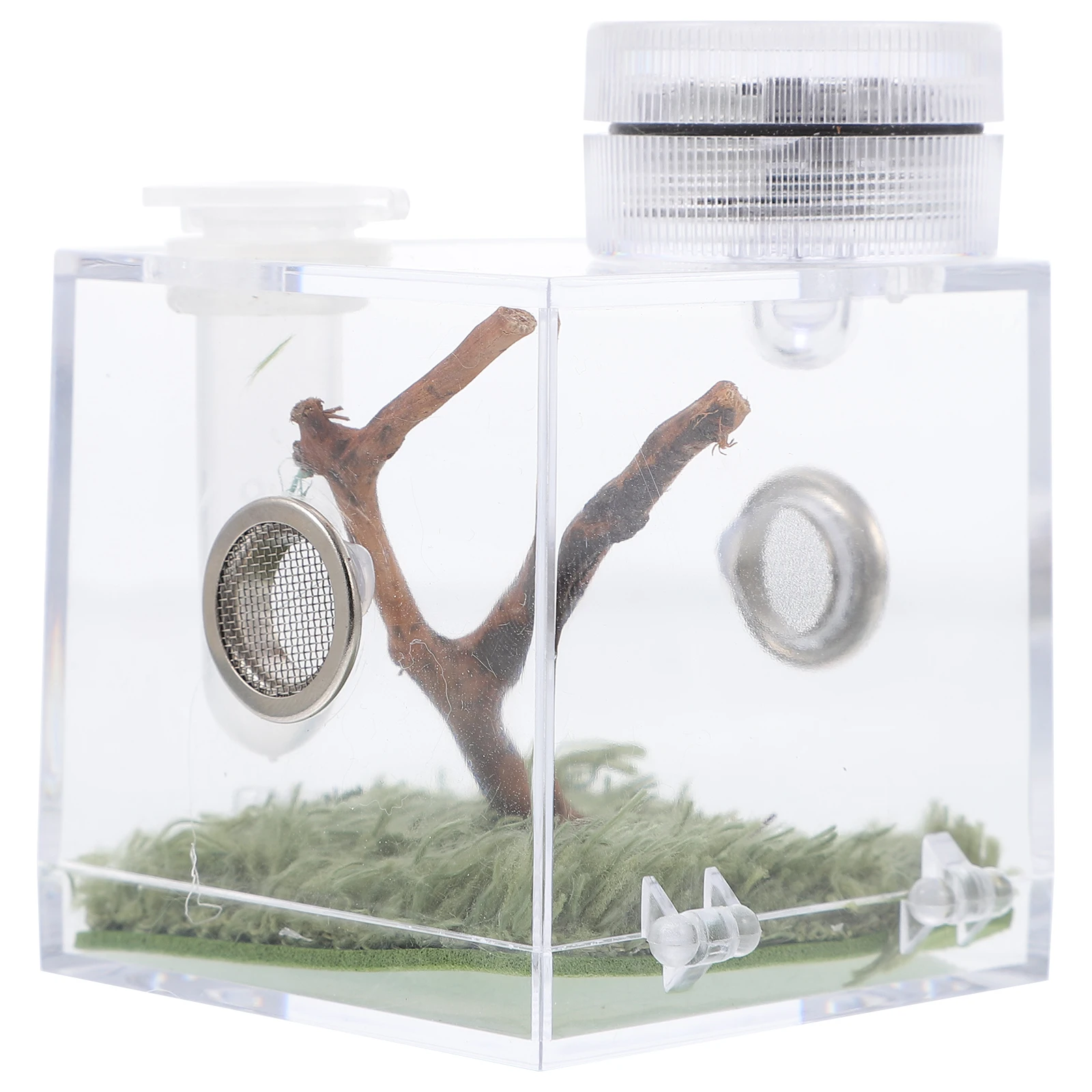 

Jumping Spider Breeding Box Clear Insect Habitat Cage Light Feed Tarantula Enclosure Housing Terrarium Escape Prevention
