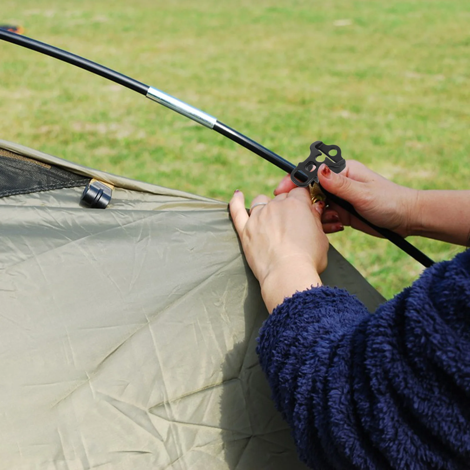 

10Pcs Wind Rope Buckles Plastic Adjustable Tent Tarp Clips Outdoor Camping Accessories Tent Rope Tensioners Plastic Buckle Clips