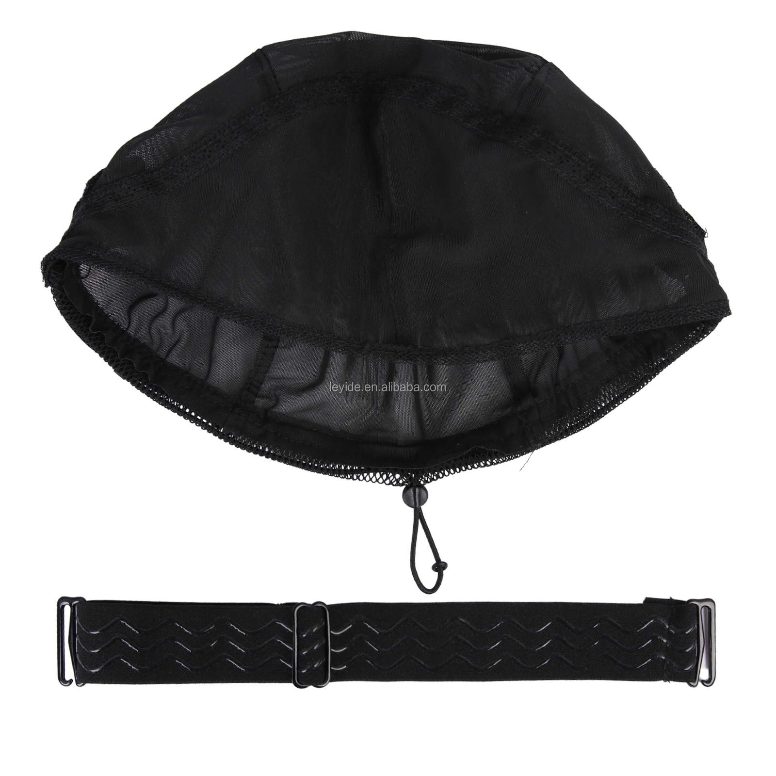 Wholesale 3/4 Drawstring Full Cap Half Adjustable Wig Spandex Breathable Hair Extension Tool With Drawstring for Making Wigs