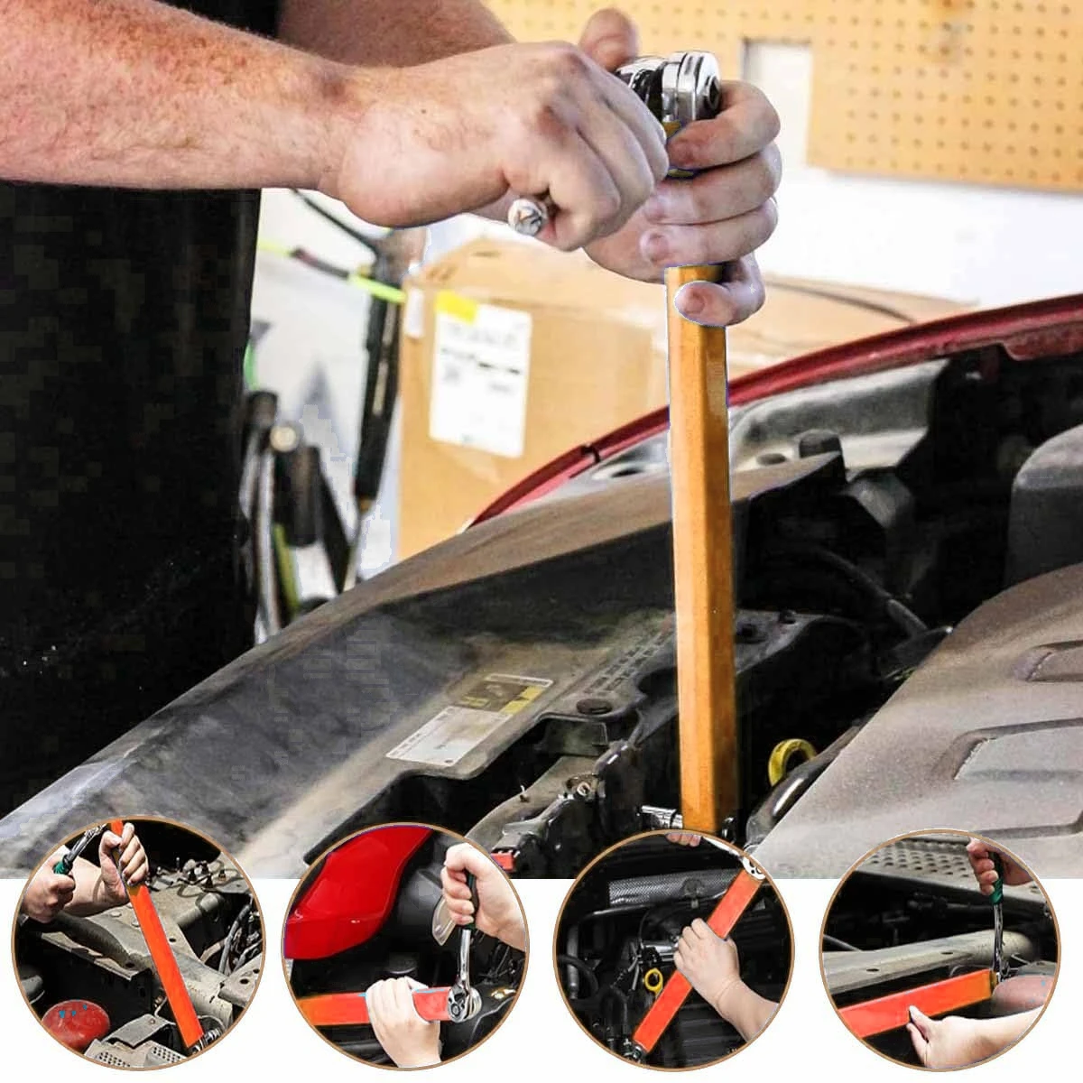 Douille multifonctionnelle pour le travail dans les espaces assiste, outil à main de voiture de garage, rallonge décalée, prêt à l'impact, DonsMultifunctionSpblown