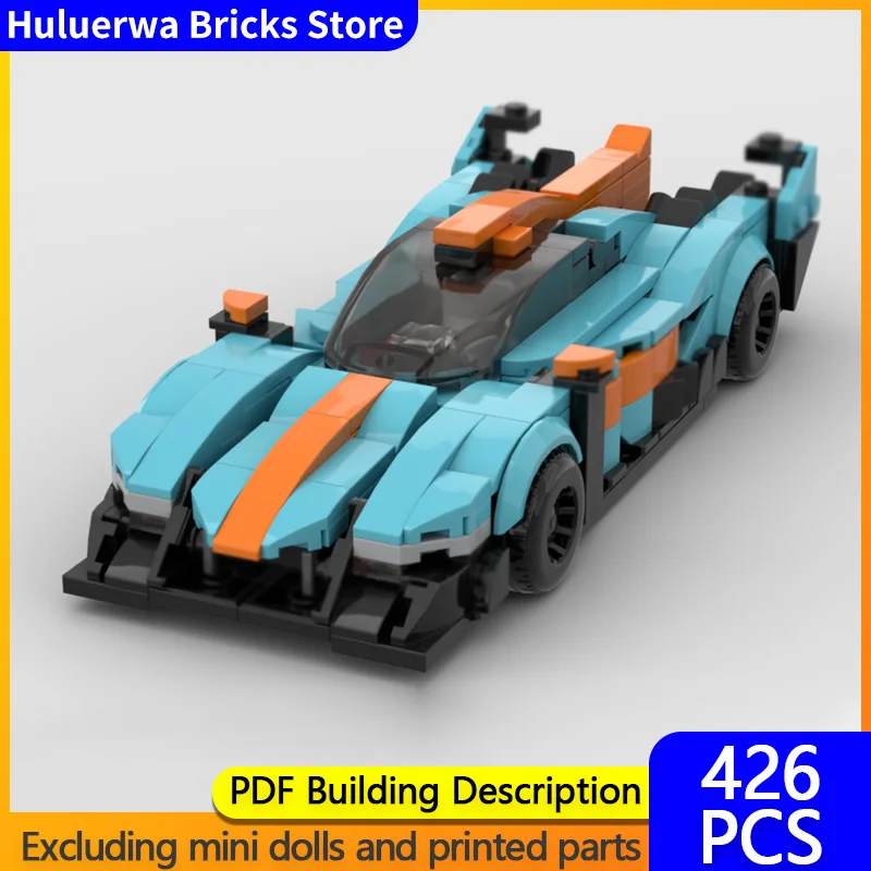 

Модель Speed Champion MOC, строительные кирпичи, верхний уровень, спортивный автомобиль, модульная технология, подарки, праздник, сборка, детские игрушки, костюм