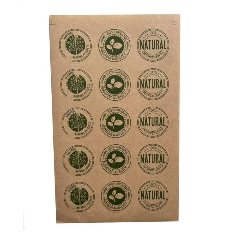 100% Organic / Premium Quality / Ingredients / Handmade / Natural Prooucts / Gift Sealing Sticker Tags Decoration Label Sticker