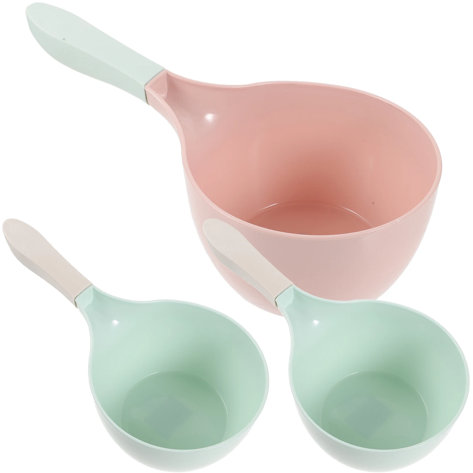 

3pcs Plastic Water Ladle Thick Bathing Spoon Reusable Kitchen Scoop Plant Watering Dipper Short H Gardening Tool