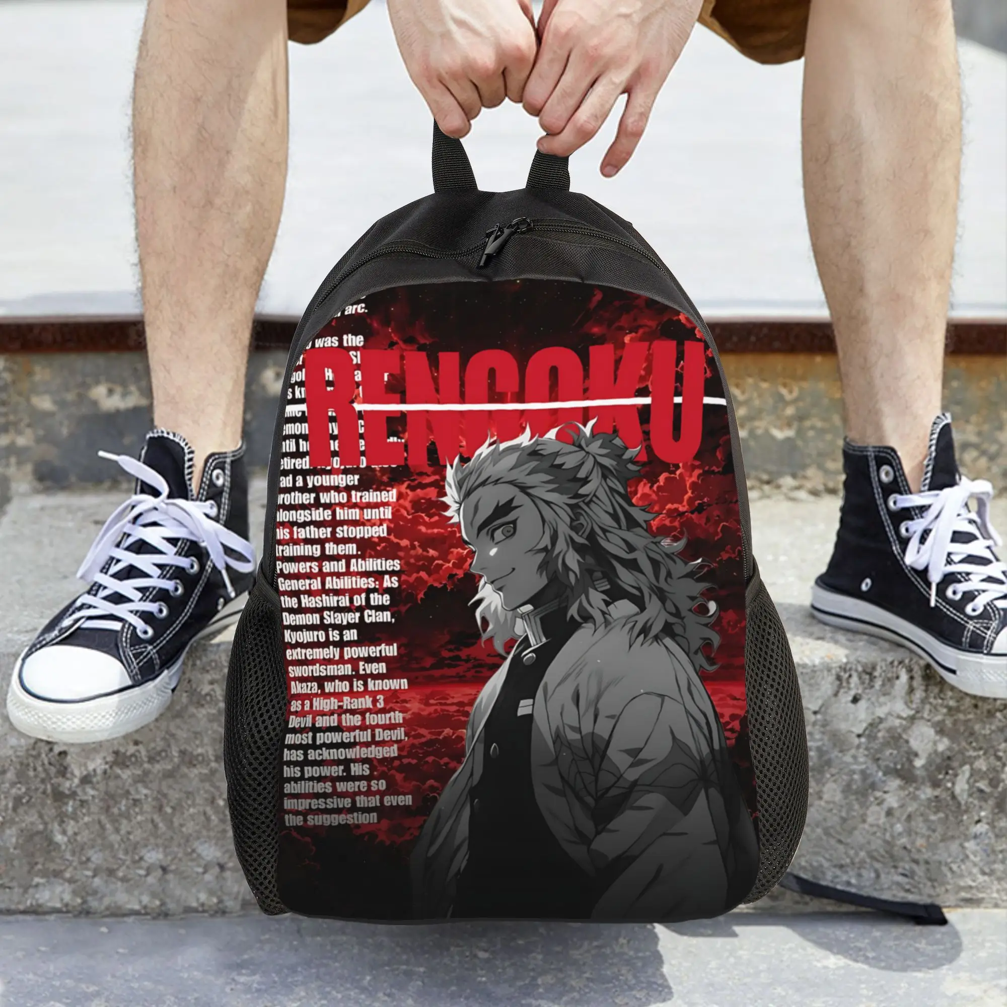 Fashion Halloween Demon Slayer Backpacks Its Bag  mochila School Zipper Closure Rucksack