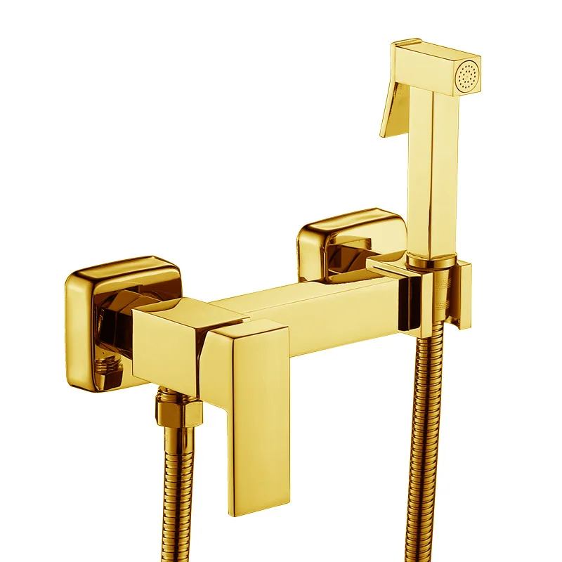 

Chrome Toilet Shower Mixer Faucet Hot And Cold Water Mixer Crane Shower Faucet White Bidet Shower Faucet Basin Tap Gold
