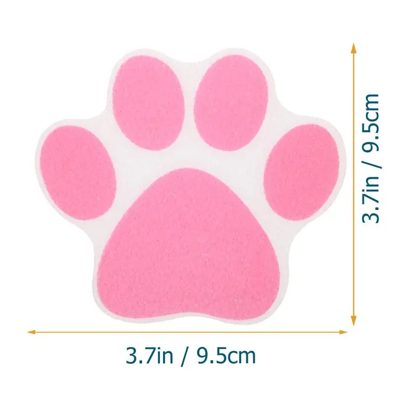 10pcs Footprint Anti-Slip Stickers Bath Tub Non Bathtub Decals Shower Floor Colorful Paw Self-Adhesive Non Slip Bathtub Mat