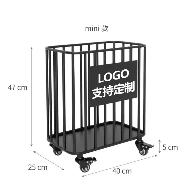 Dirty clothes basket Movable storage basket Yoga mat storage basket with wheels