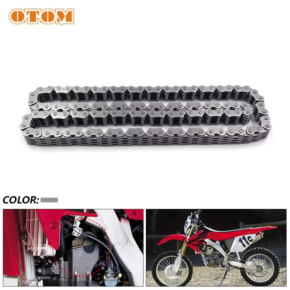 OTOM 4X5-104L Motorcycle Camshaft Cam Timing Chain 14401-KRN-671 For HONDA CRF250R 04-09 CRF250X 04-17 Transmission Spare Parts