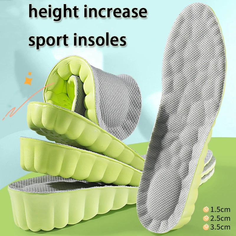 arch support Height increase insoles Breathable Shock Absorbing Sports Insole Soft comfortable Shoe Pads 1Pair