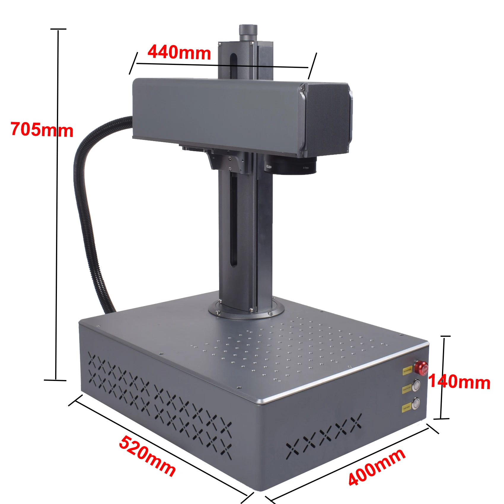 เครื่องแกะสลักเลเซอร์ไฟเบอร์ JPT Mopa 60W/100W แบบออโต้โฟกัส พร้อมระบบยกไฟฟ้า Zaxis ขนาดเลนส์ 175x175 มม.