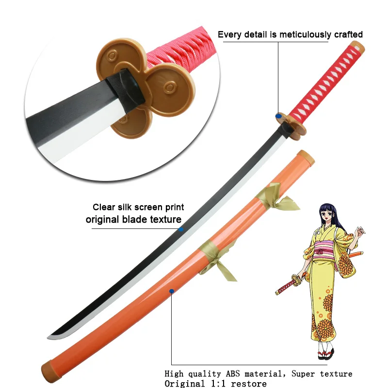 Anime Cosplay Espadas De Madeira, Kikunojo Samurai Sword, Decorar Presentes Originais, 104cm, Novo